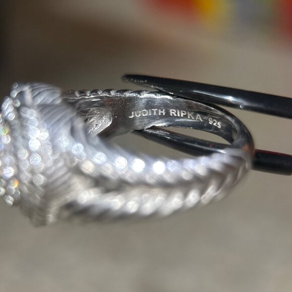 Judith Ripka Pave Cz Heart Ring - Picture 7 of 10